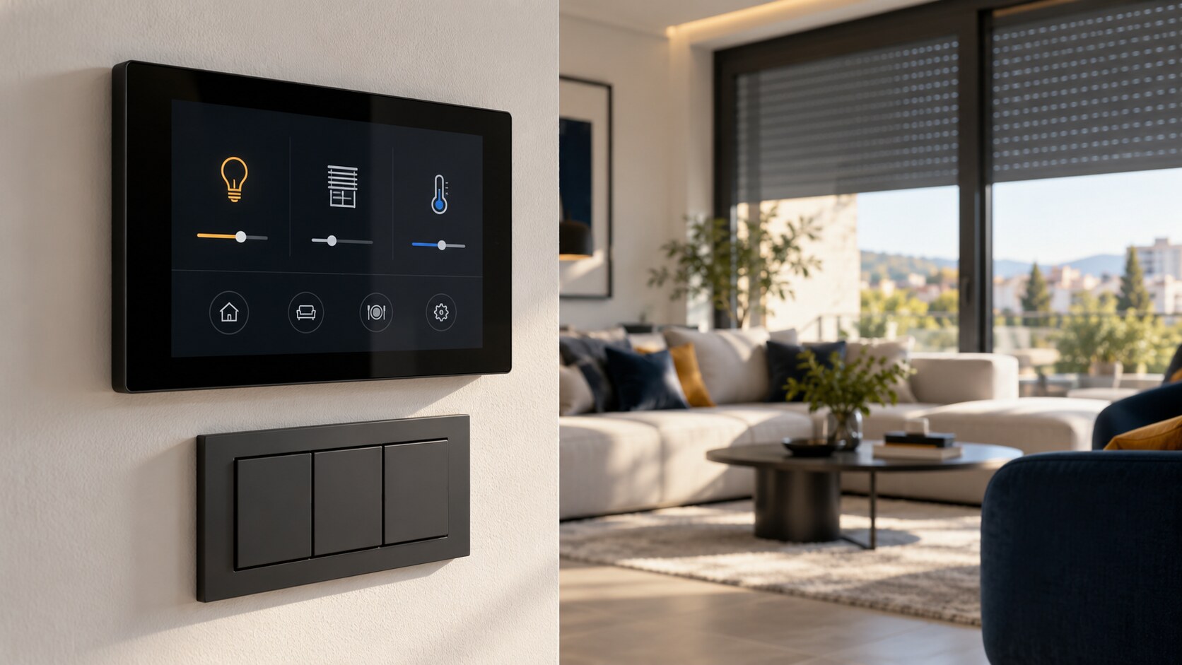 Imagen ilustrativa de control domótico en una vivienda